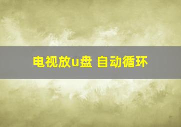 电视放u盘 自动循环